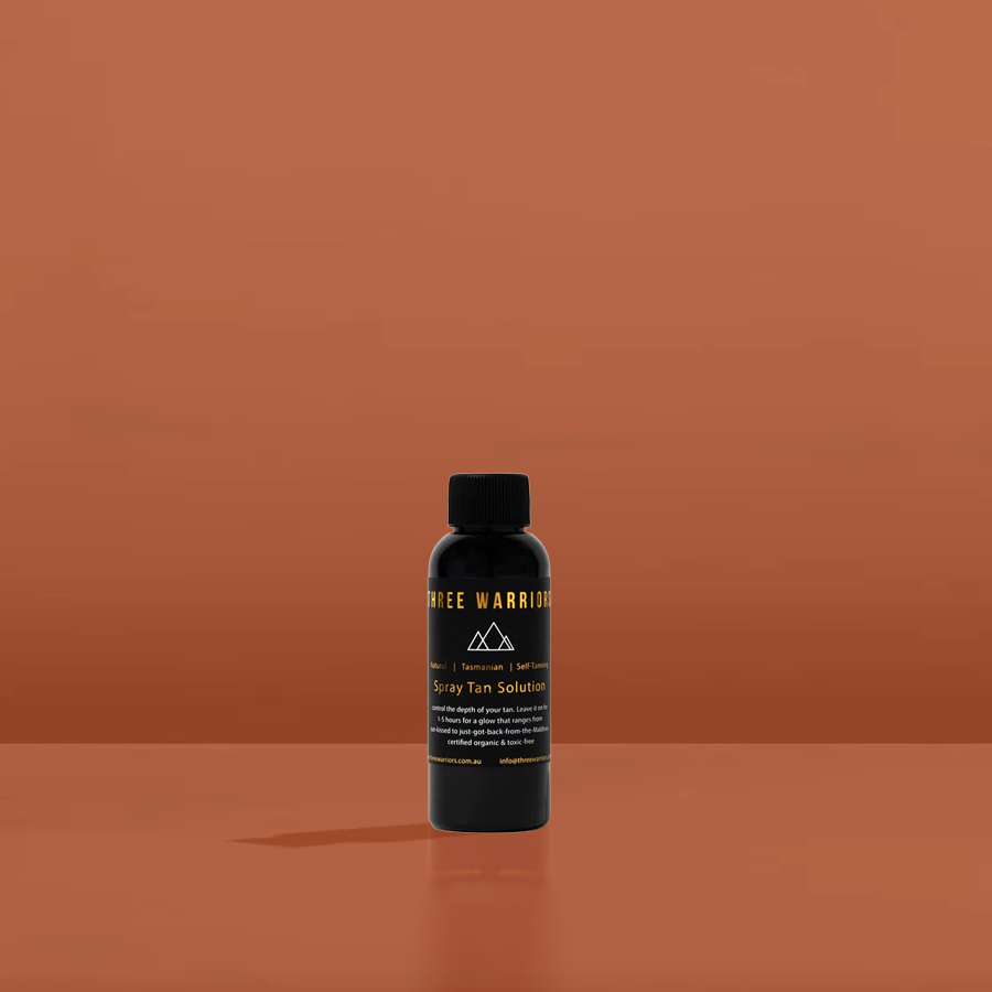 100ml Spray Tan Solution sample | Three Warriors | Streak & Orange Free Organic Tan