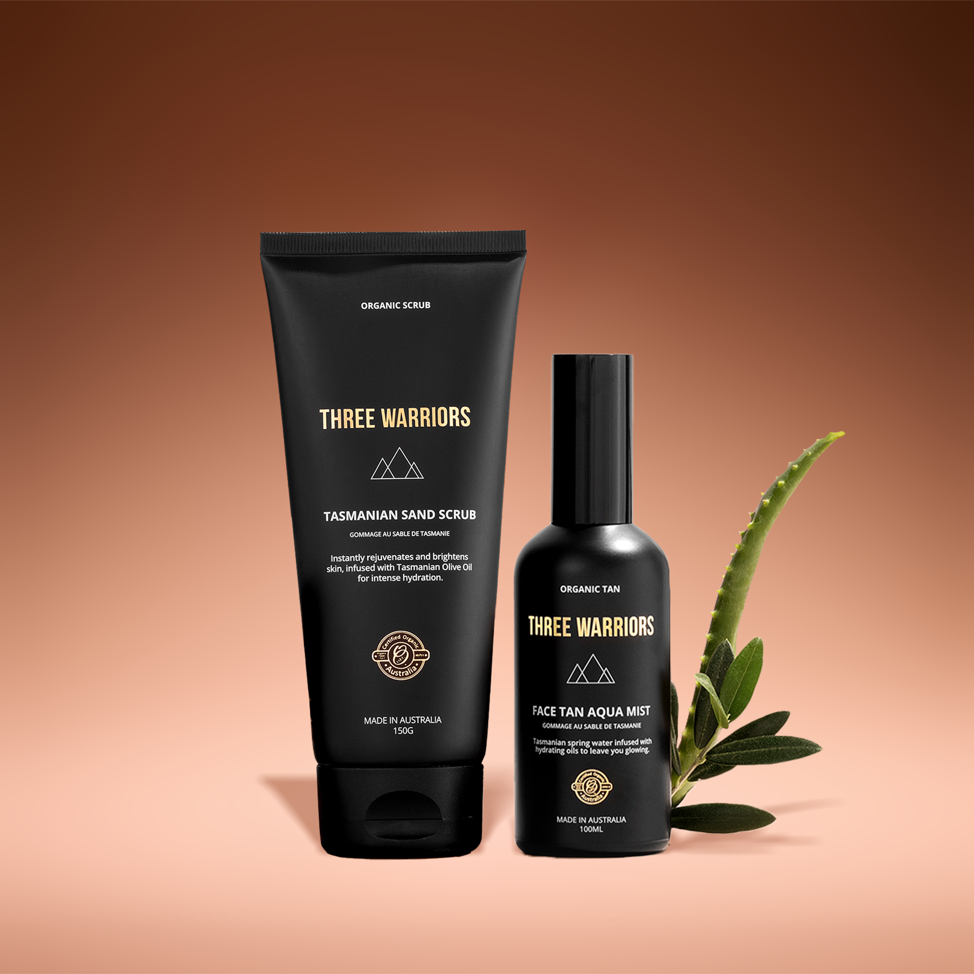 The Glow Get ‘Em Pack | Three Warriors | Streak & Orange Free Organic Tan