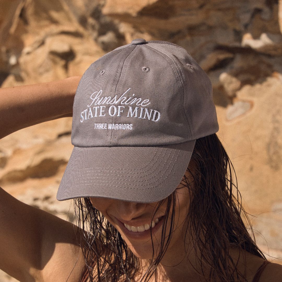 Sunshine State Of Mind Cap | Three Warriors | Streak & Orange Free Organic Tan
