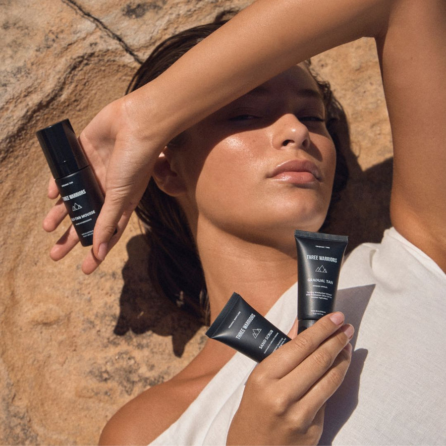 Tan Routine Minis | Three Warriors | Your Glow-To Routine In Perfectly Portable Minis
