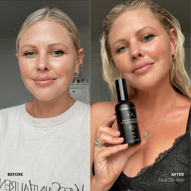 Face Tan Water | Three Warriors | Radiance Boosting Natural Tan Mist  