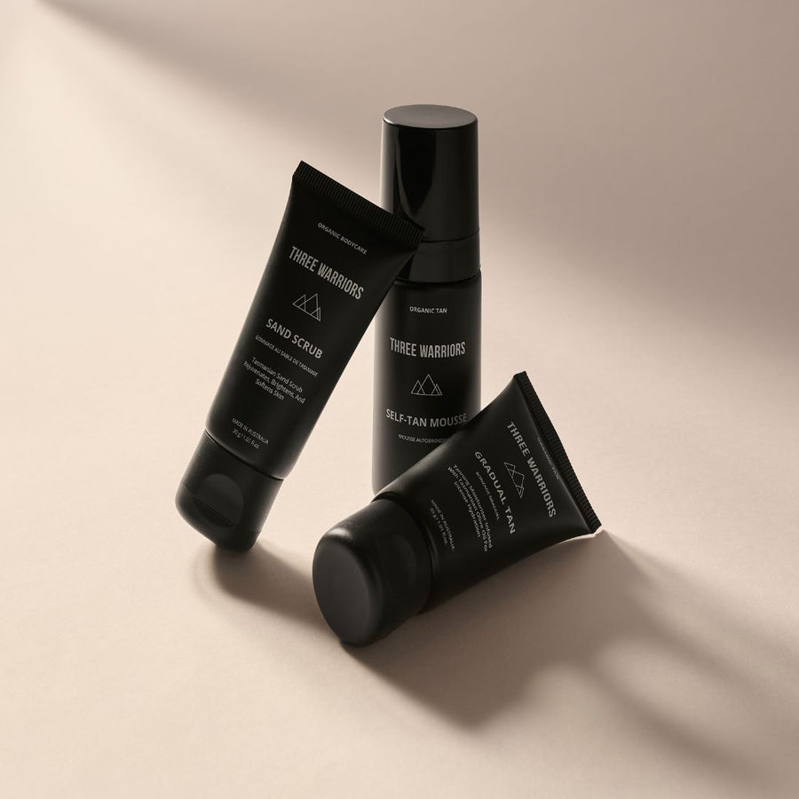 Tan Routine Minis | Three Warriors | Your Glow-To Routine In Perfectly Portable Minis