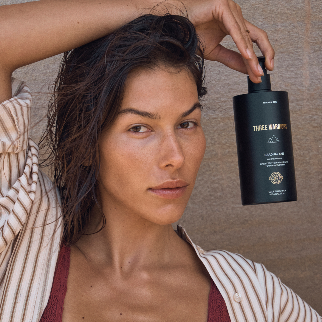 400ml Natural Gradual Tan | Three Warriors | Streak & Orange Free Organic Tan