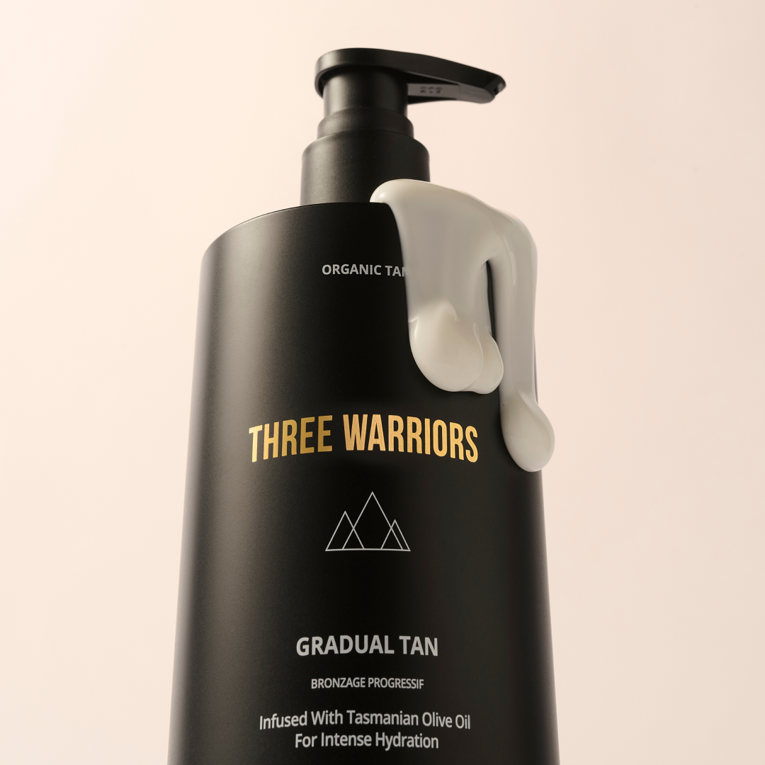 400ml Natural Gradual Tan | Three Warriors | Streak & Orange Free Organic Tan