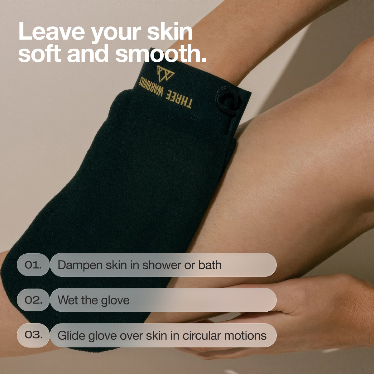 Exfoliating Glove | Three Warriors | Streak & Orange Free Organic Tan