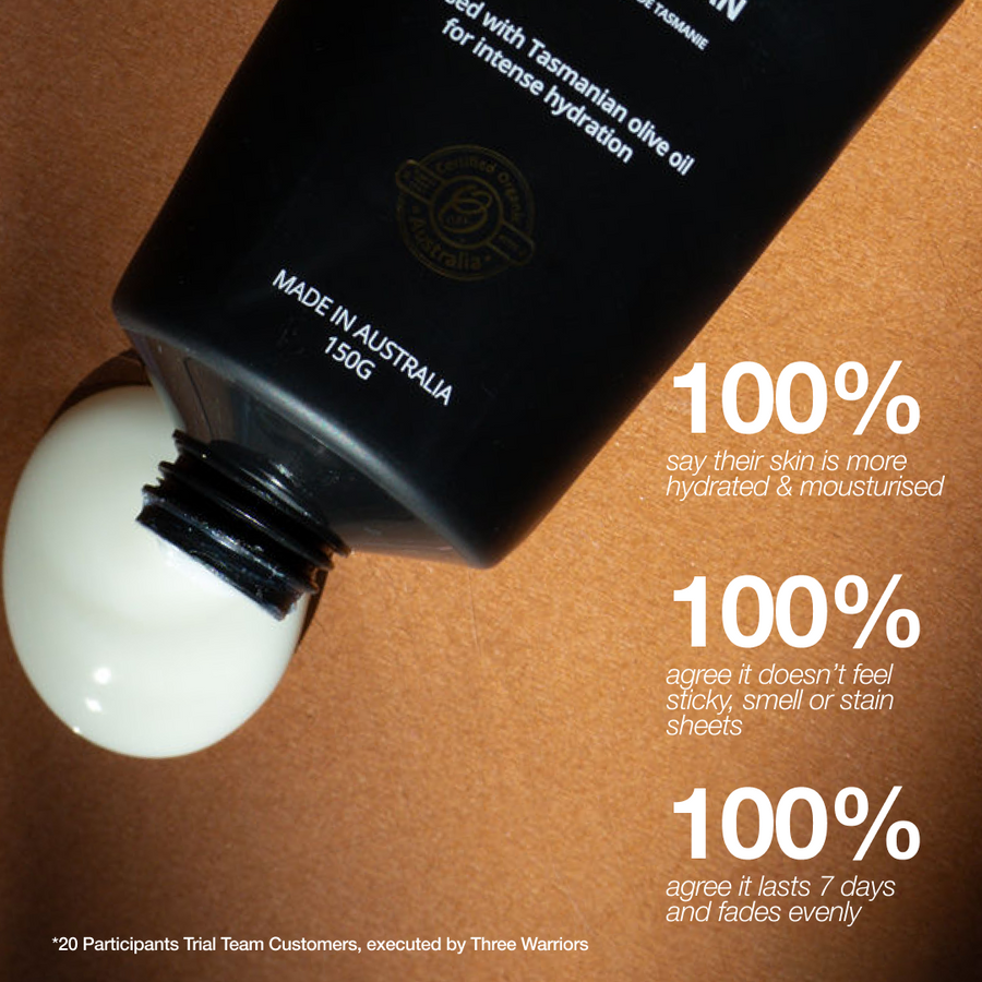 400ml Natural Gradual Tan | Three Warriors | Olive Oil Infused Natural Moisturising Tan   